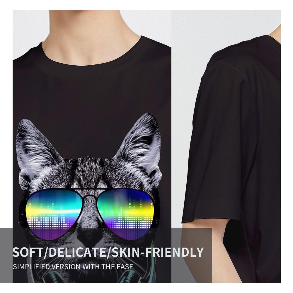 Camiseta clásica para hombre, camiseta de manga corta con gráficos, color blanco fresco, camiseta casual de primera calidad