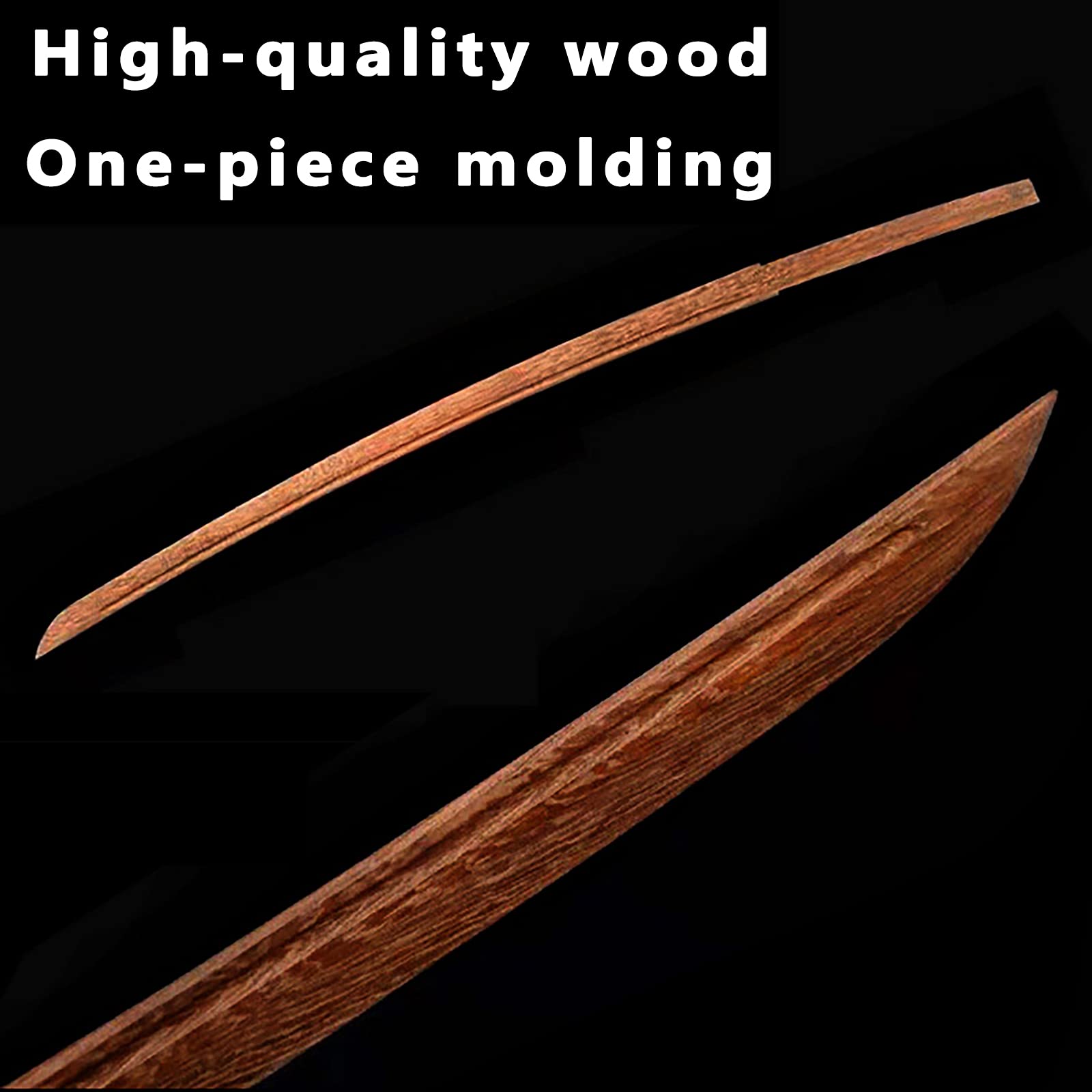 Amazon.co.jp: 天然ローズウッド刀、シース付き手作り木製サムライ