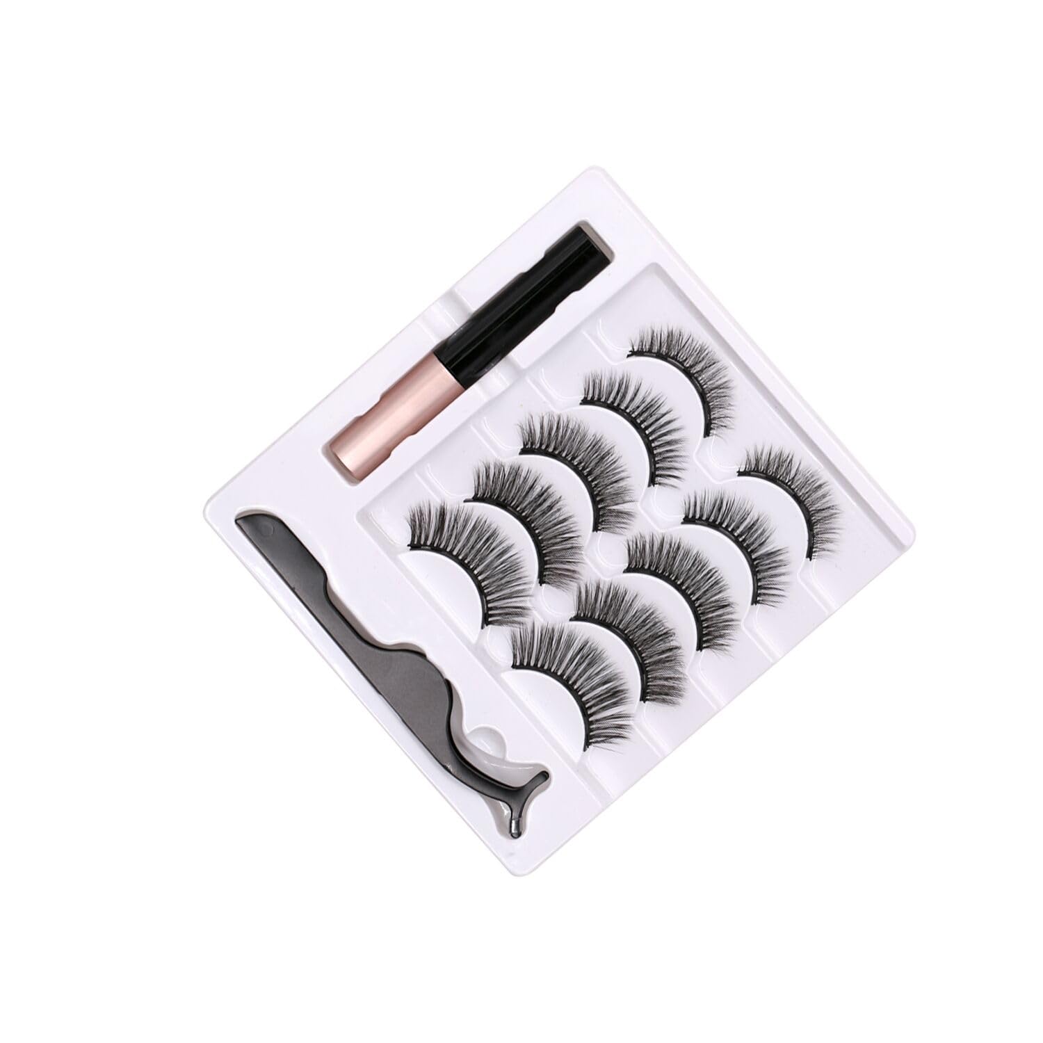 Magnetic eyelash and eyeliner kit, 1 Tube of Magnetic Eyeliner, 5 works of Magnetic Eyelashes, 1 Eyelash Applicator - Image 4