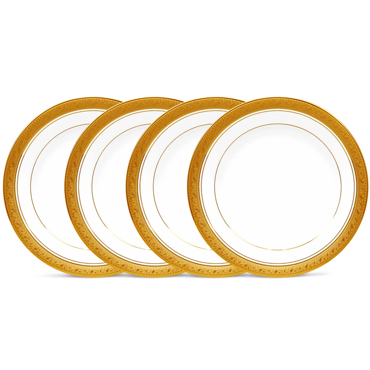 未☆ノリタケ☆☆ CRESTWOOD GOLD 4167 5枚 Noritake Prato de Pão e Manteiga/Aperitivo Crestwood Gold, 16,5 cm