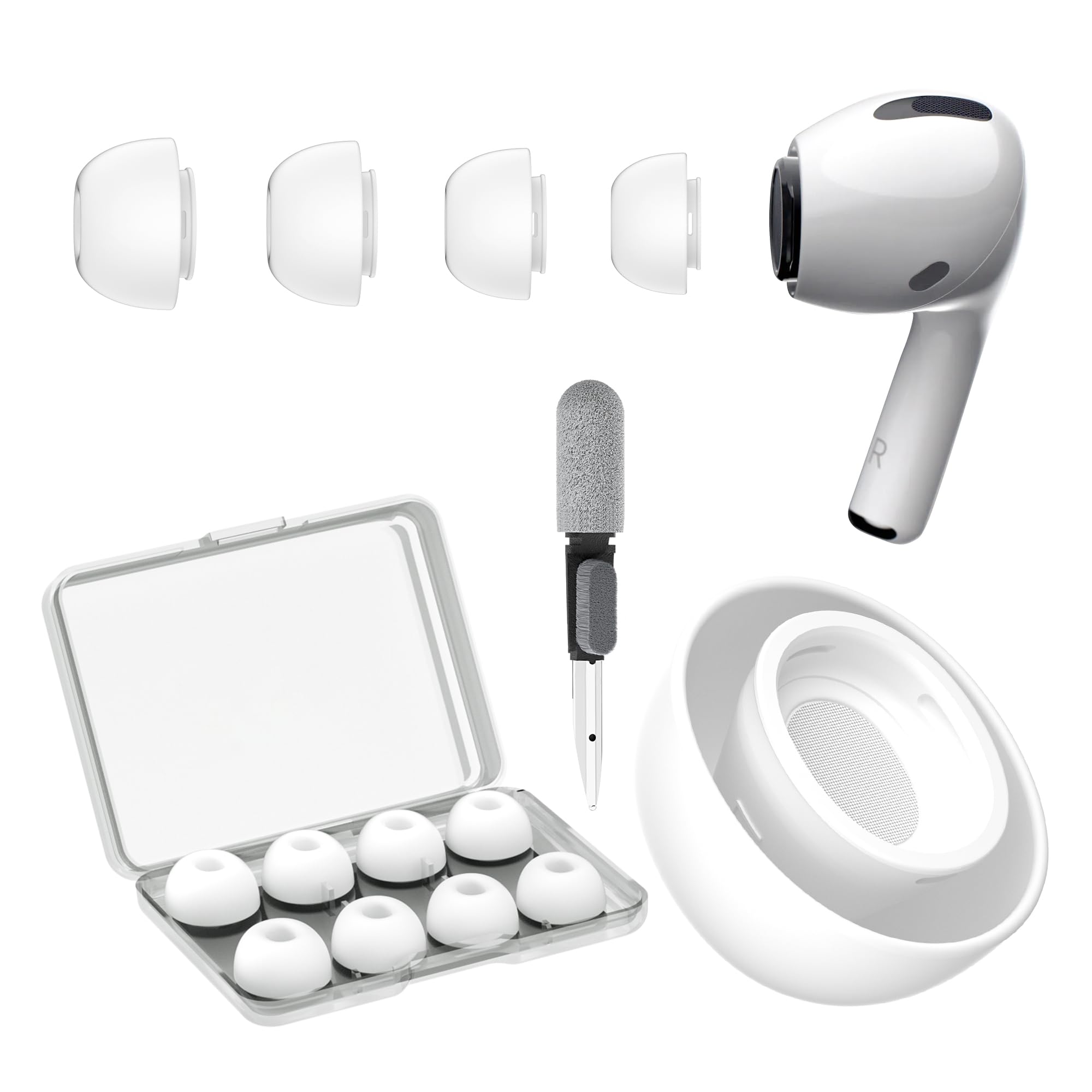 3 Paar Ersatz-Ohrstöpsel Für AirPods 4 - Ultradünnes Silikon, Passt Nicht In Ladecase