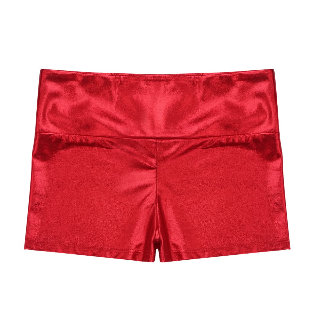 Agoky Dziewczęce metaliczne krótkie spodenki Stretch Slim Fit Hot Pants Gimnastyka Turn Sport bokserki