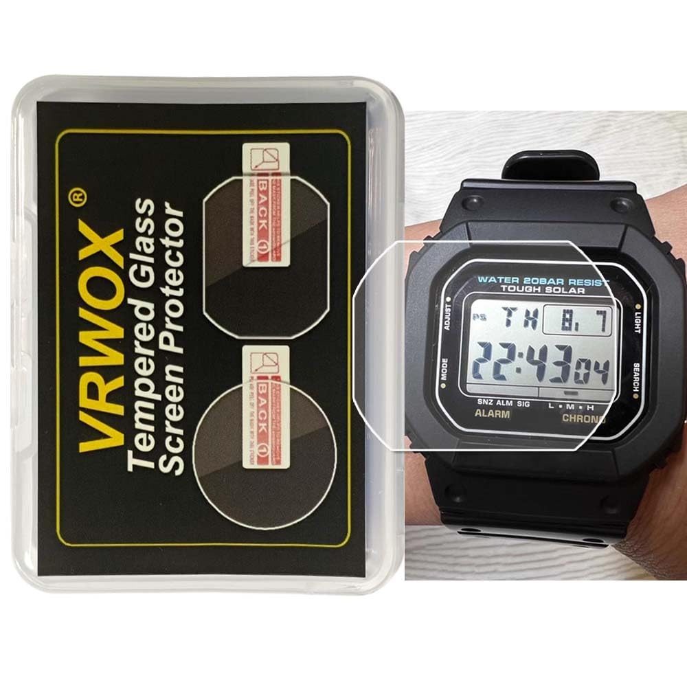 [2-Pcs ] Glass Screen Protector For G-5600UE-1JF G-5600 G-5600UE-1DR Watch,2.5D Rounded Edges 9H Premium Real Tempered Protector Anti Scratch,Anti-fingerprint Bubble-free 【G-5600】