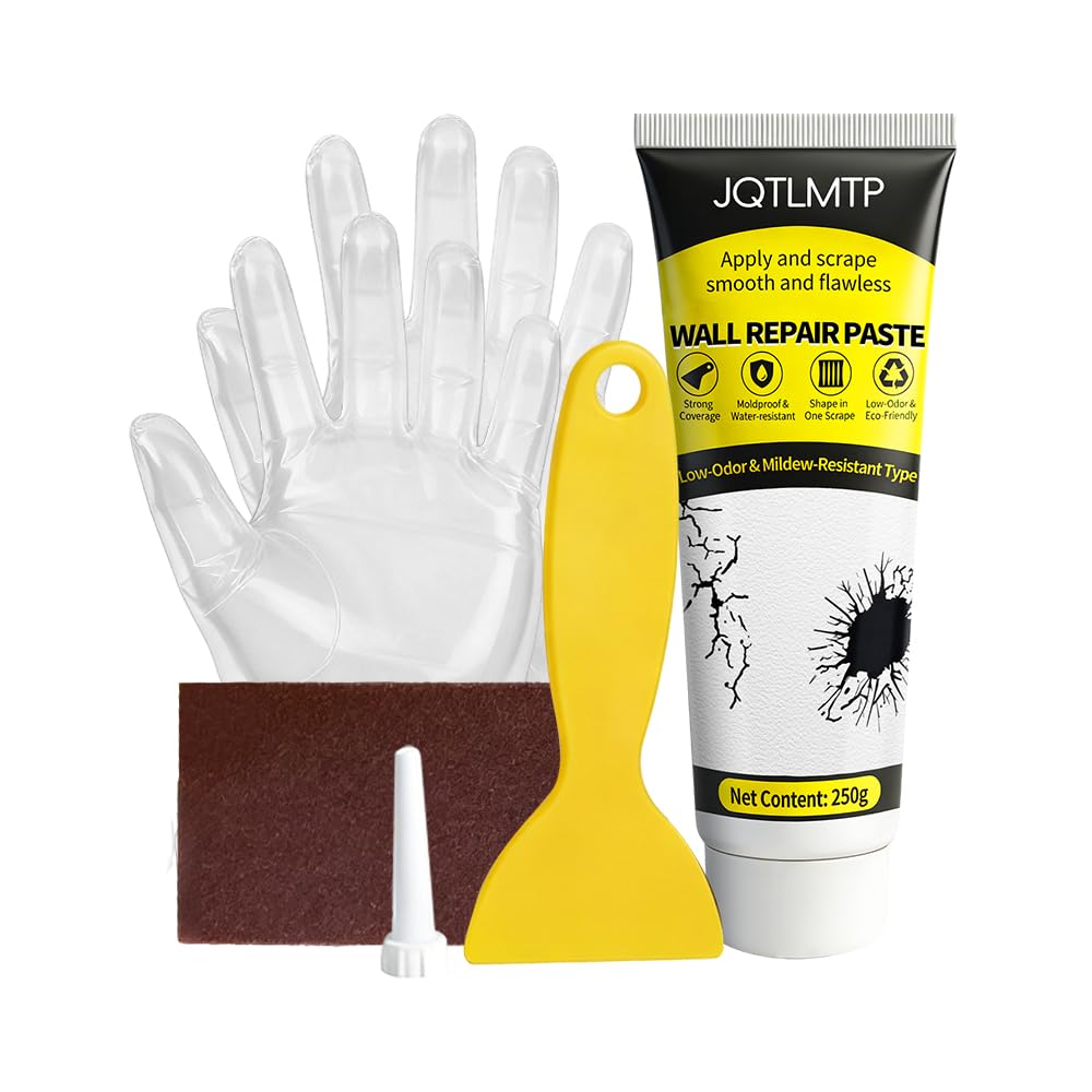 Photo 1 of *Paste only* Drywall Repair Kit with Scraper, 2-Pack Wall Repair Putty, Easy Fix for Mildew, Peeling Paint, Graffiti, Quickly Repair Wall Cracks, Dents & Scratches