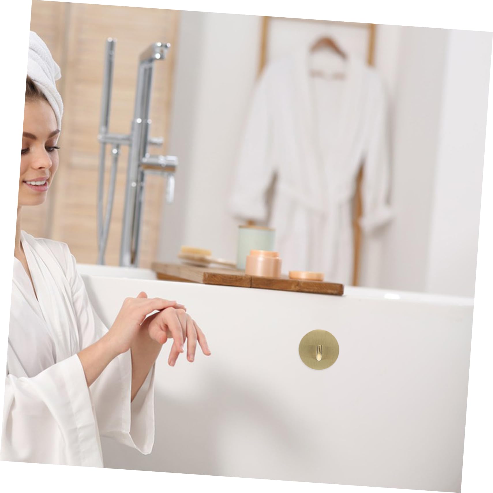 jojofuny Gancho De Acero Inoxidable Gancho Para Colgar En La Puerta Percheros Adhesivos Ganchos De Baño Ganchos De Ducha Para Toallas Toallero Adhesivo Golden 4 Piezas X 4
