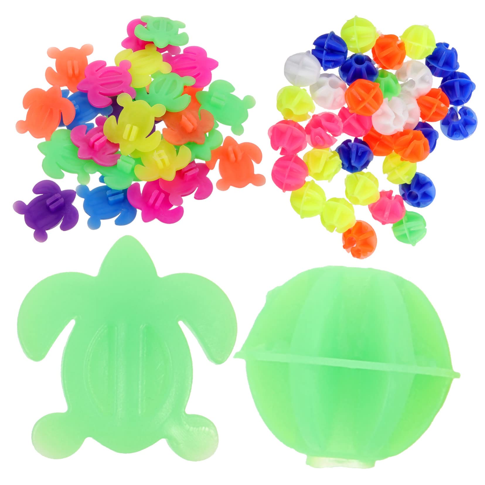 GOOHOCHY 61Pcs Bike Wheel Charms Durable Plastic Trim Decoration for Bicycles Bright Beads Turtle Ornaments Fun Bike Accessories for
