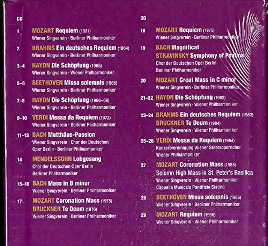 廃盤　カラヤン　: THE SACRED & CHORAL RECORDINGS Herbert von Karajan Sacred & Choral Recordings (29CD