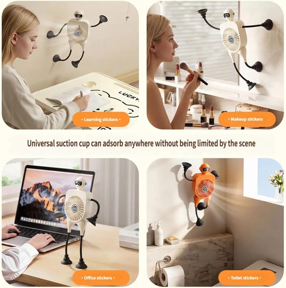 Intelligent Desktop Fan With Protective Silicone Case Ideal For Baby pushchair