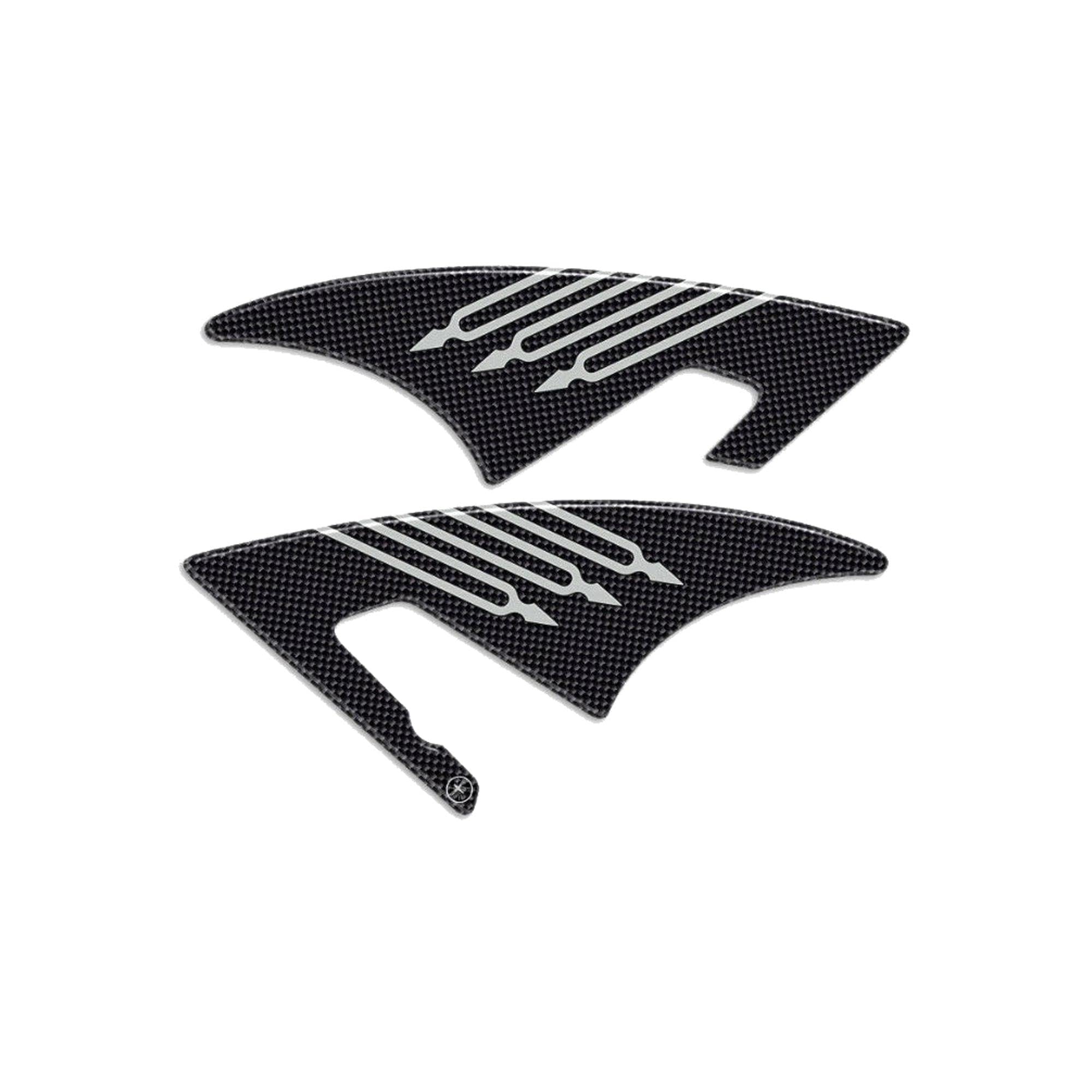 labelbike - 2 Stickers Gel Compatible for Yamaha Tmax 530 Guards Passenger 2012-2016 - Carbon Silver
