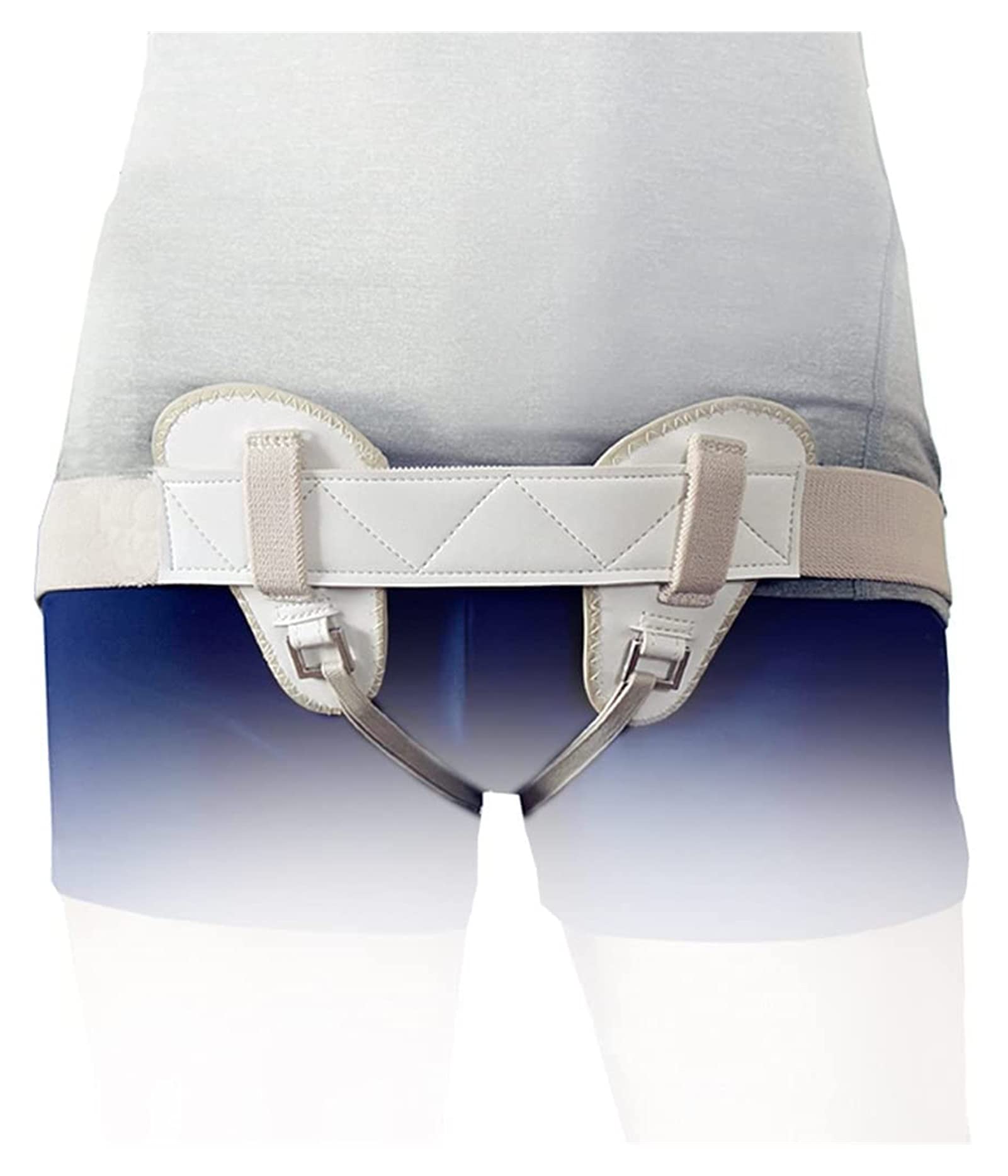 Cinturón para Hernia - Braguero de Soporte para Hernia para Hernia inguinal Simple o Doble o Deportiva - Cinturón de Soporte para Hernia inguinal - Dos Almohadillas de compresión extraíbles