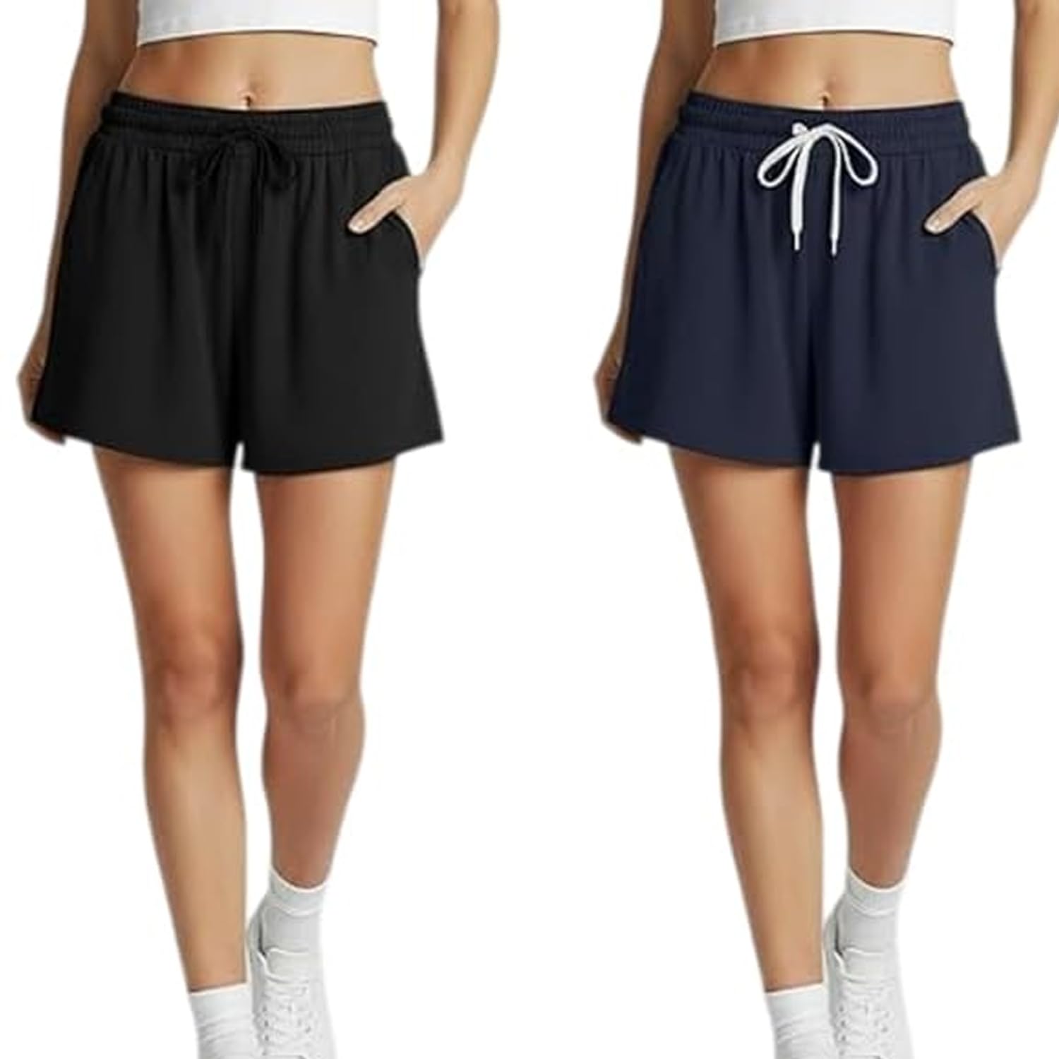 Plus Size Boxer Shorts Women's Summer Shorts, Casual Cotton Athletic Gym Jogger Shorts with Pockets, Relaxed Fit, S to 6XL-picture-32