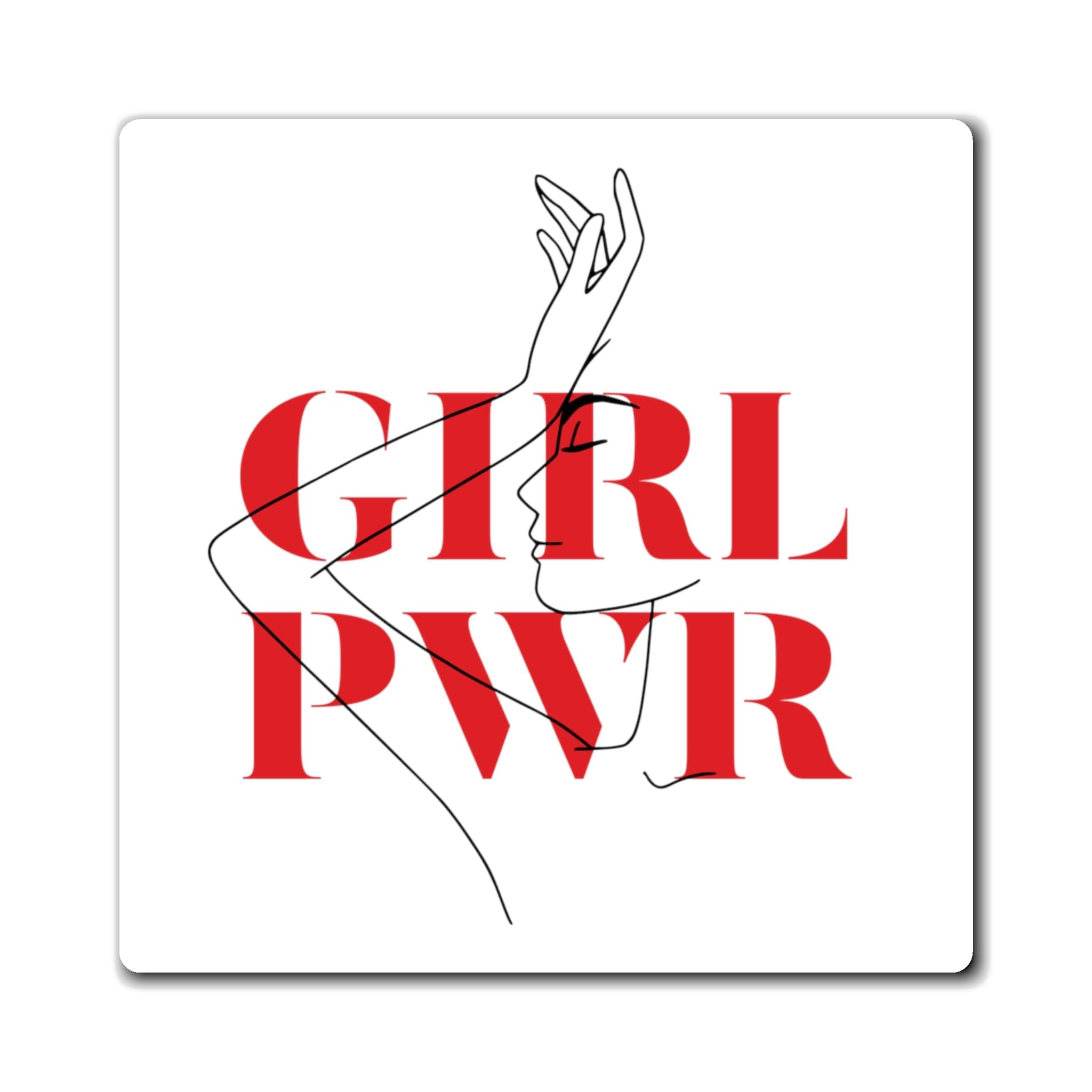 Teegarb Letter BlanketGirl Power Women Empowerment Shirts with Sayings | Slay Tshirt | Feminist Tshirt | Girl Power Tshirt Magnets 4" × 4"