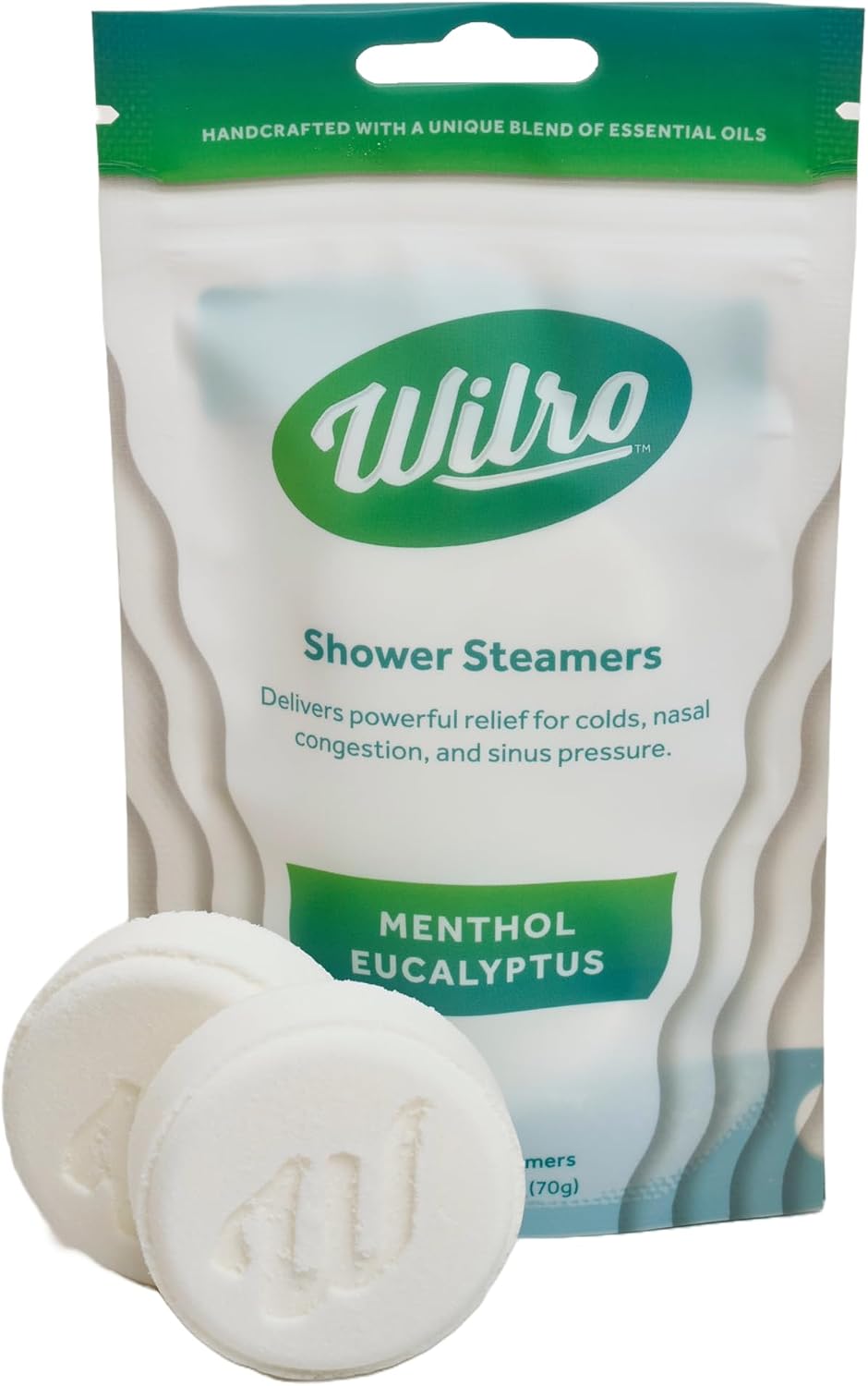 Wilro Soothing, Aromatic Shower Steamers, 3 Pack, Menthol Eucalyptus (6 Steamers)