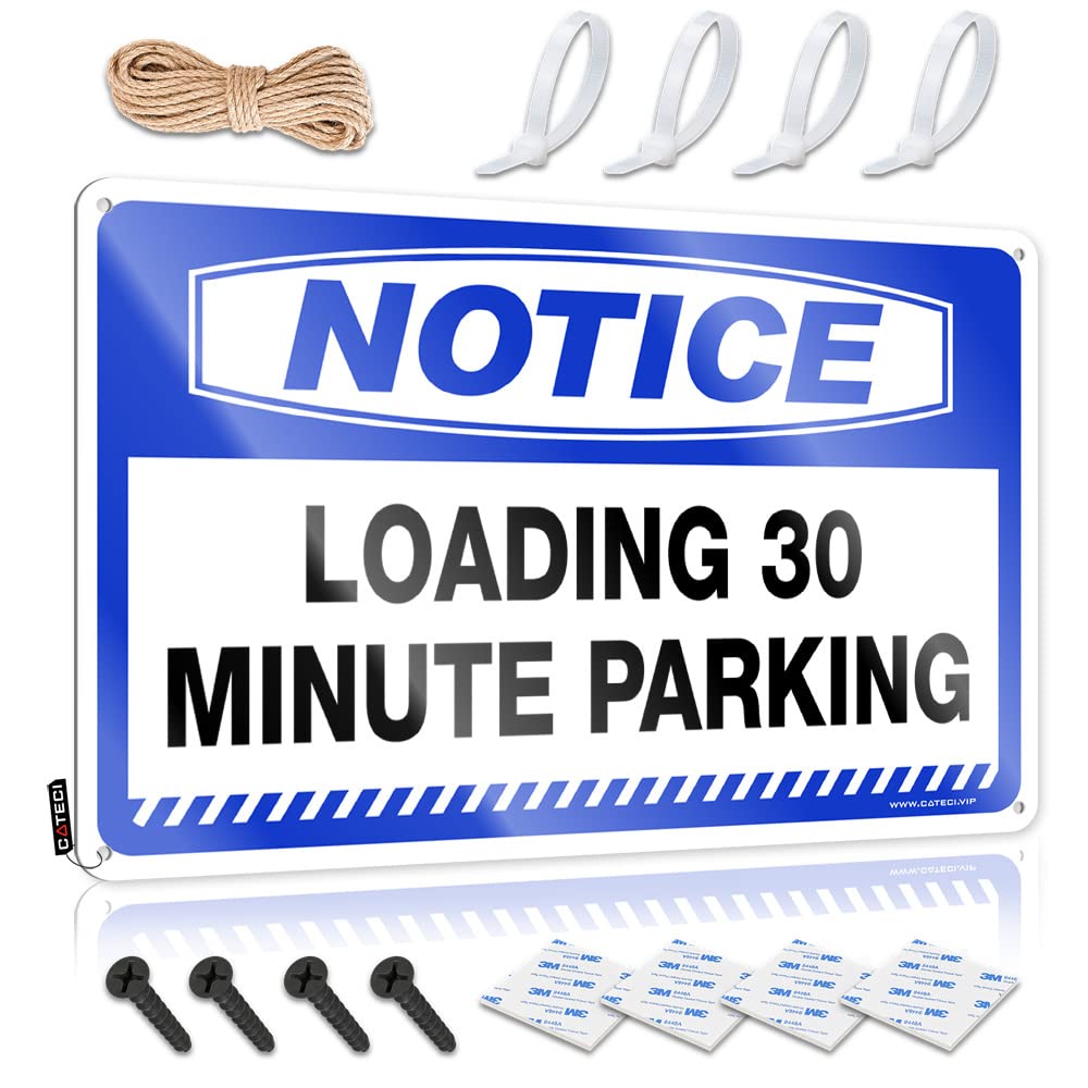 Man Cave Signs For Men Notice Loading 30 Minute Parking Tin Sign Bar Stuff For Man Cave Metal Signs For Bar(30X40CM)