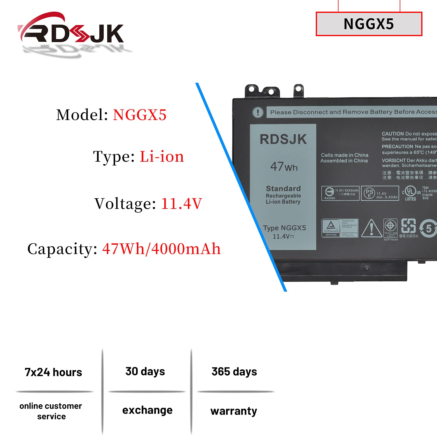 Amazon.com: NGGX5 Laptop Battery for Dell Latitude E5270 E5470