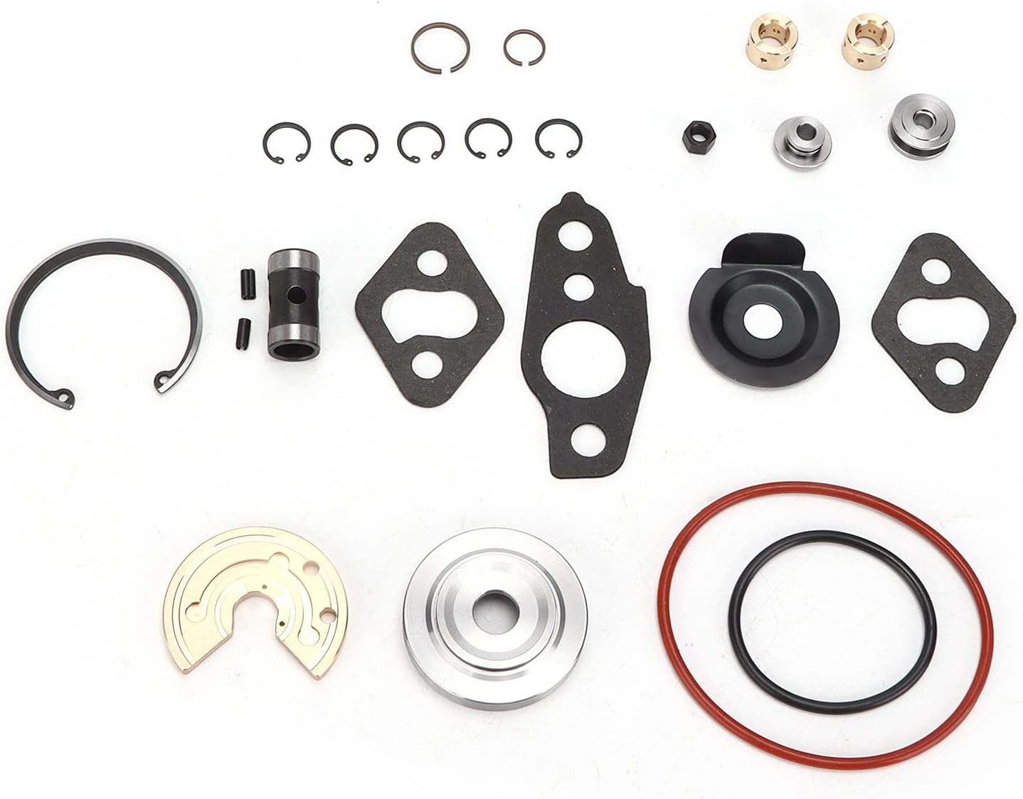 Turbo Repair Upgraded Rebuild Kit Aluminium Stainless Steel Rubber Turbocharger Rebuild Kit Turbocharger Repair Kit with Accessories for CT9 Starlet Glanza EP91 4EFTE GT EP82