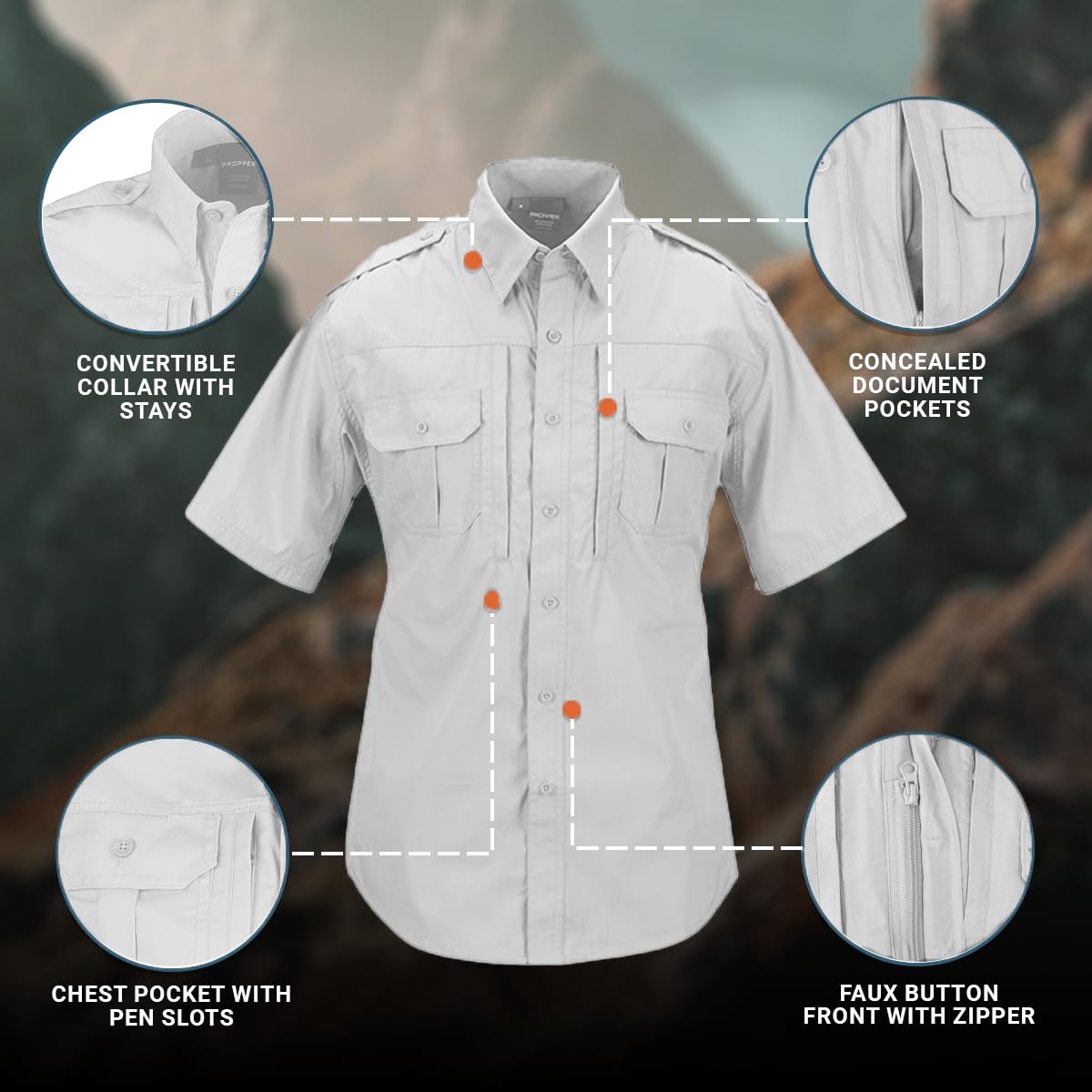 Propper Koszula taktyczna – krótki rękaw – Popelina Mężczyźni Tactical Shirt - Short Sleeve - Poplin