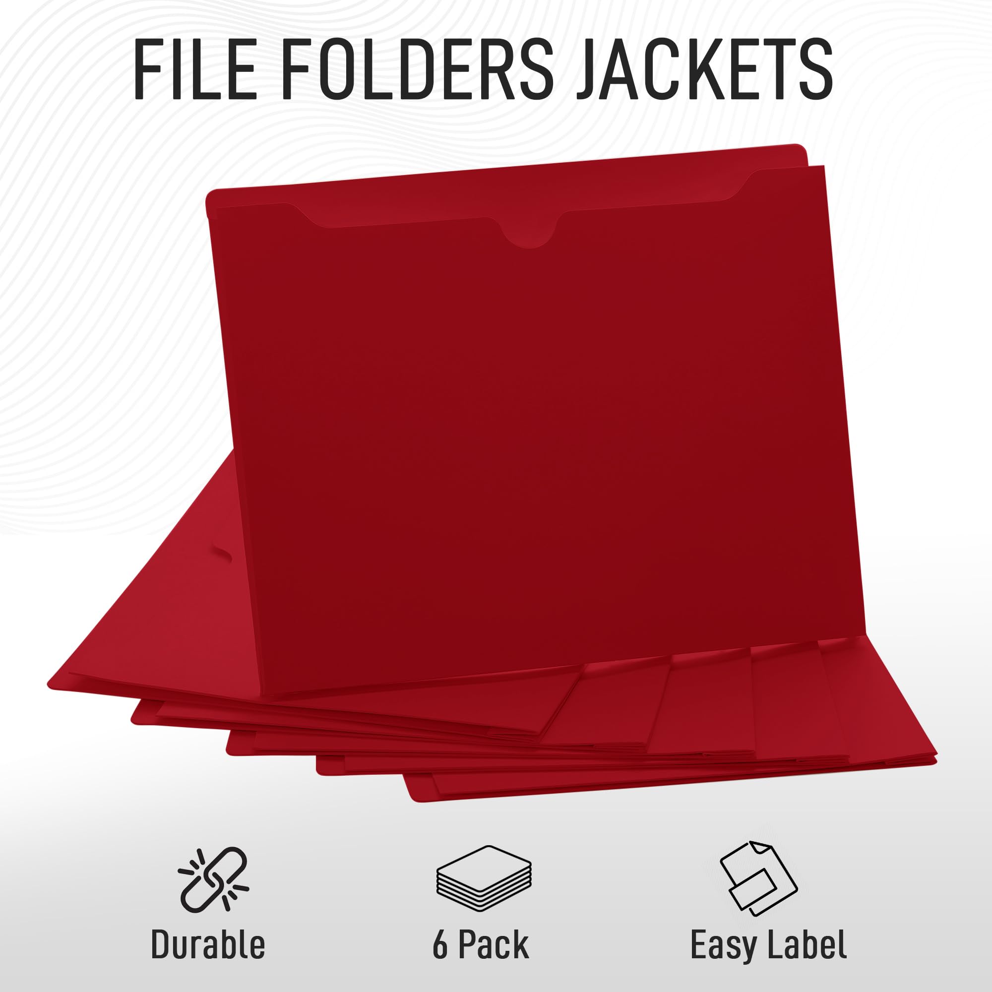 Red Project File Sleeve Snapklik.com : Red File Jackets, 2 Inch Expansion, Letter Size ...