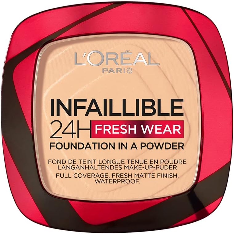 LโOrรฉal Paris Infaillible 24H Fresh Wear Foundation in a powder, 40 Cashmere