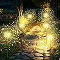 GIGALUMI Garden Outdoor Decor Lights 120LED 6Pack, Solar Garden Lights for Yard Outside Fairy Decorative,Solar Powered for Yard Pathway Flowerbed Planter Balcony Patio Decor?Warm White?