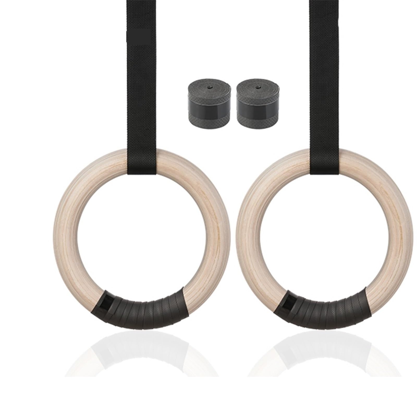 Anelli da Ginnastica Anelli da Ginnastica in Legno 28/32 mm con Fibbie Regolabili, Cinghie 4 m for Bambini e Adulti, Palestra Domestica, Fitness, trazioni, Allenamento Muscolare