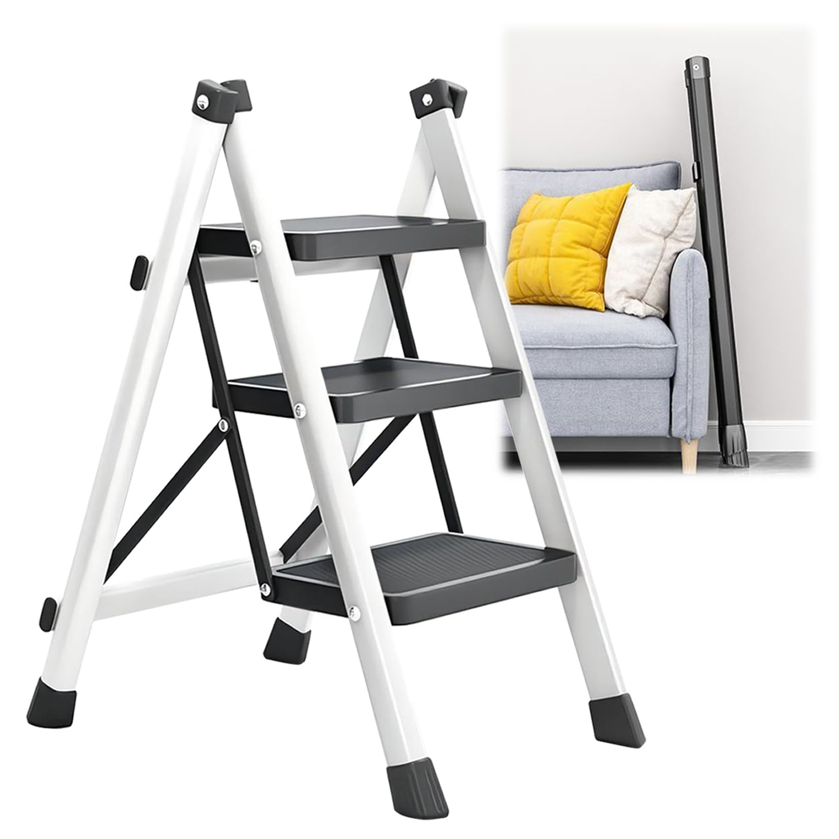 Amazon.co.jp: はしご・脚立 折り畳み 3段 多機能 踏み台 梯子 軽量