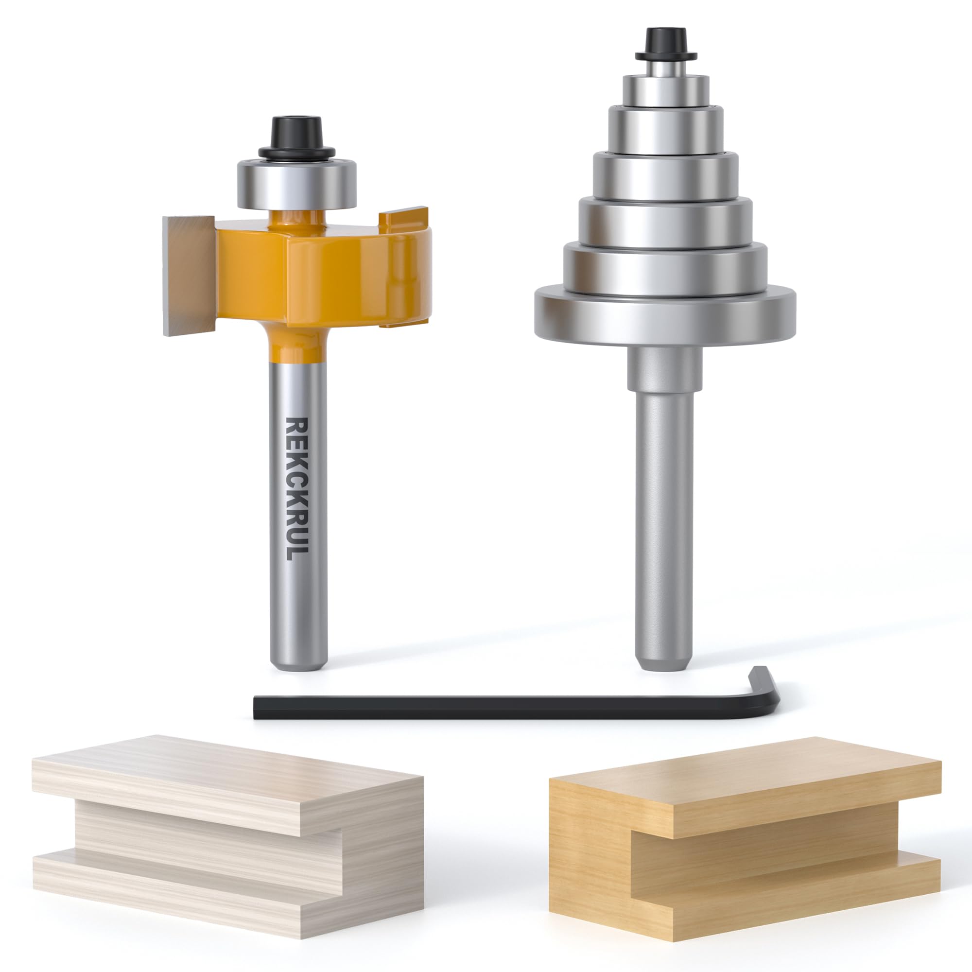 Rabbet Router Bit - 6 Bearing Set 2 Inch -8