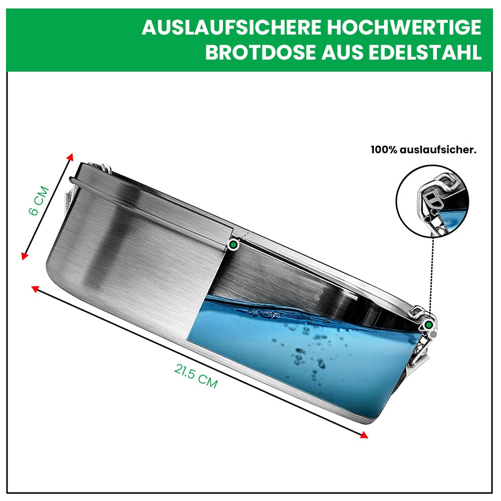 Boîte À Déjeuner Boîtes À Bento Lunch Box En Acier Inoxydable Avec 2 Compartiments Boîte À