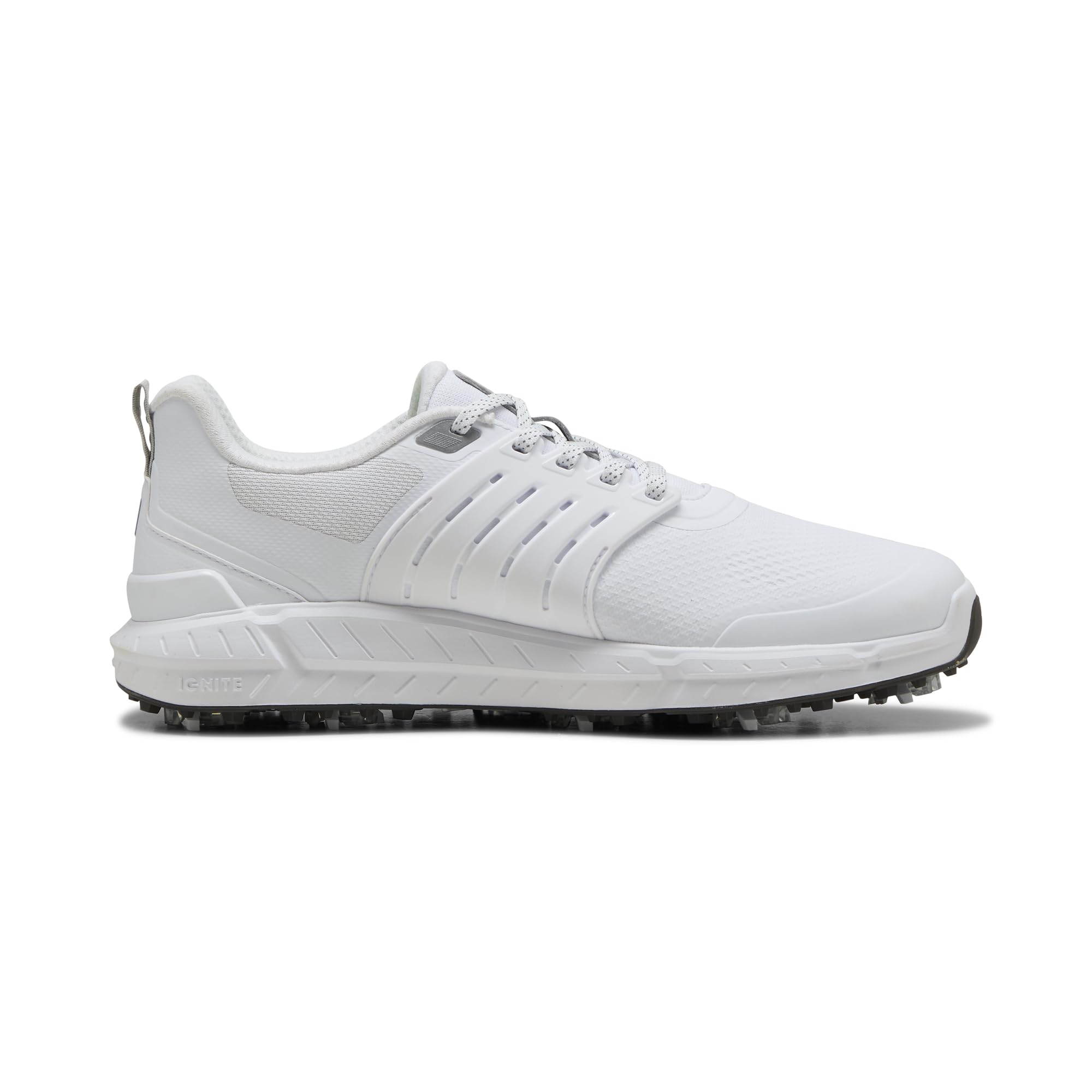 PUMA Men's Ignite Elevate 2 Tour Golf Shoes, White Black, 10