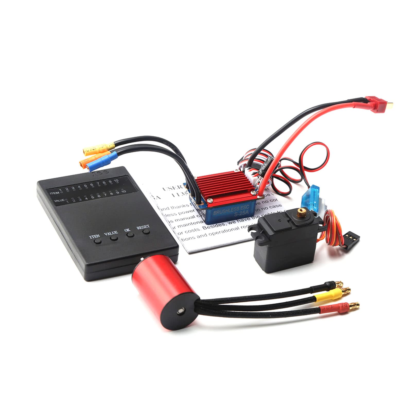 Motor sin escobillas S2430 5800KV 4P sin Sensor 25A ESC 2,2 KG Tarjeta de programación Servo para Coche y camión RC 1/16 1/18