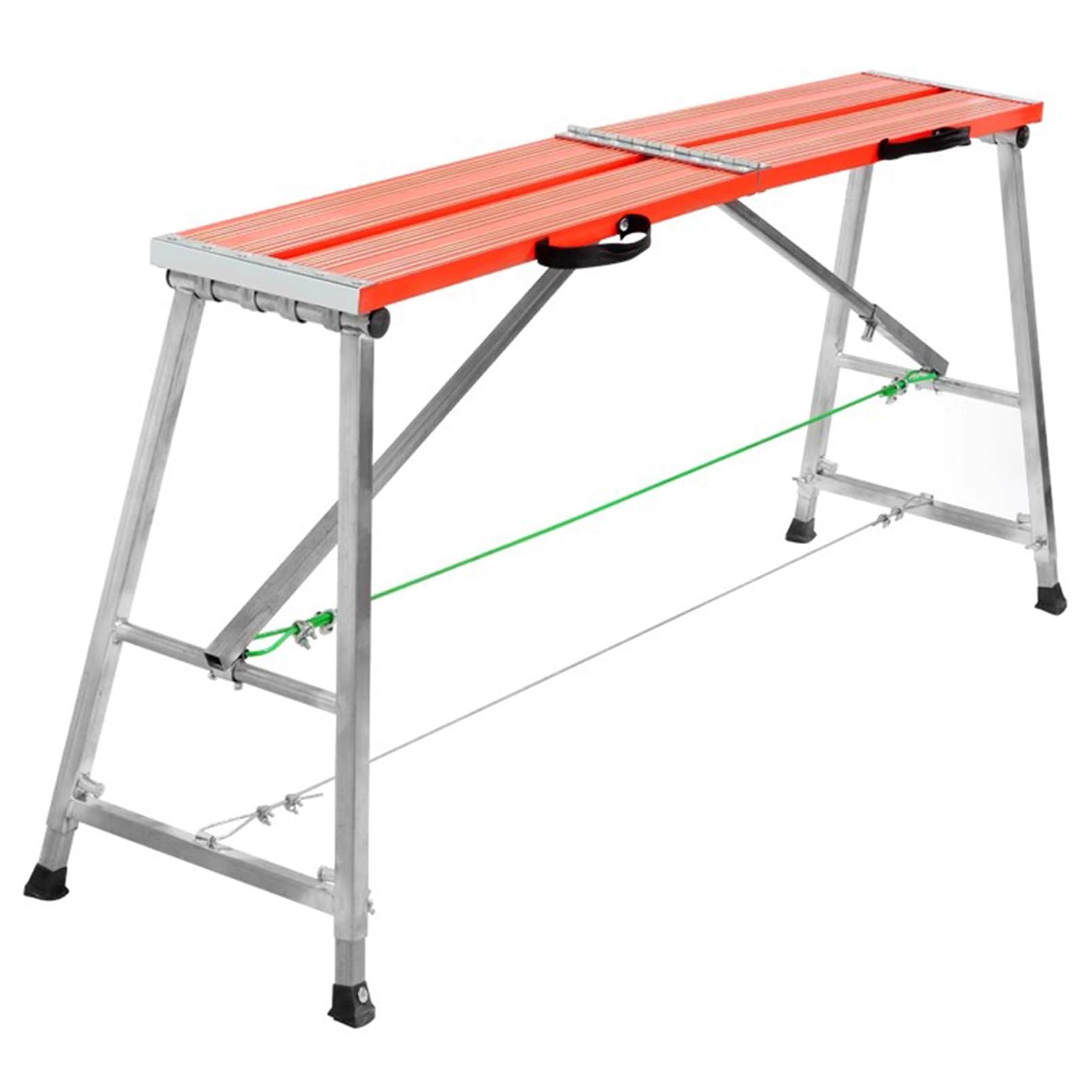 Plataforma de trabajo ajustable, escalera plegable portátil con superficie antideslizante y asas laterales para limpieza de RV y tareas de pintura altas
