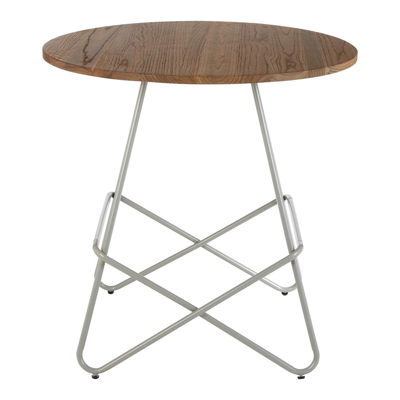 Premier Housewares Side Table, Coffee Tables for dining & Living Room, Metal, w80 x d80 x h75cm - Grey