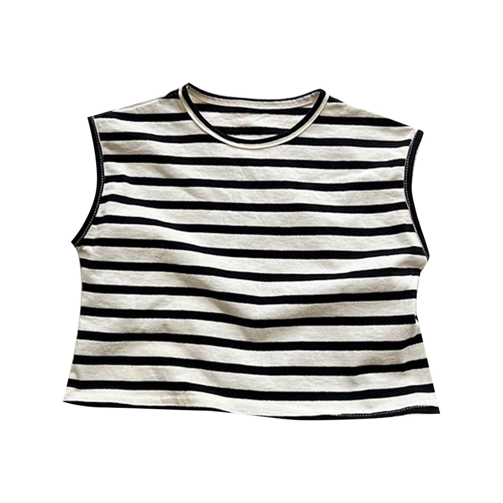 RNTOP Toddler Kids Baby Girls Boys Tank Tops Infant Outfits Sleeveless Solid Color Undershirts Fashion Tee Shirts Clothing White