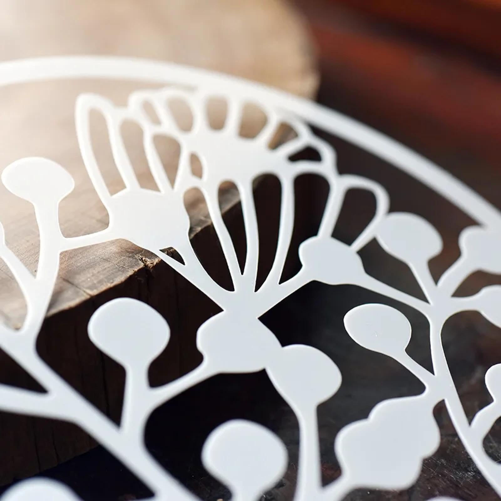 Plantillas para pintar sobre madera, 8 piezas de 16,5 x 16,5 cm, flores de ventana, redondas, reutilizables, para manualidades, sobre lona de pared de madera, decoración del hogar