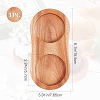 Vista 2 de GORGECRAFT Bandeja de madera para molinillo de sal y pimienta, bandeja de madera de acacia, molinillos y cocteleros, molinillo de sal y pimienta