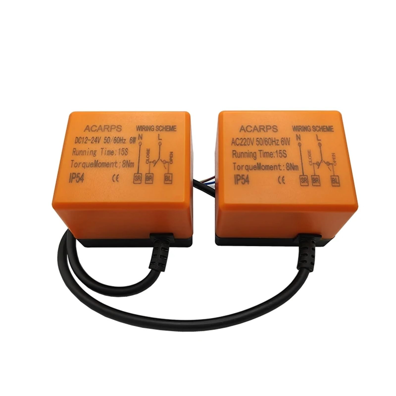 Actuador de válvula de bola eléctrica DN15 motorizado con tres cables y control eficiente AC24V