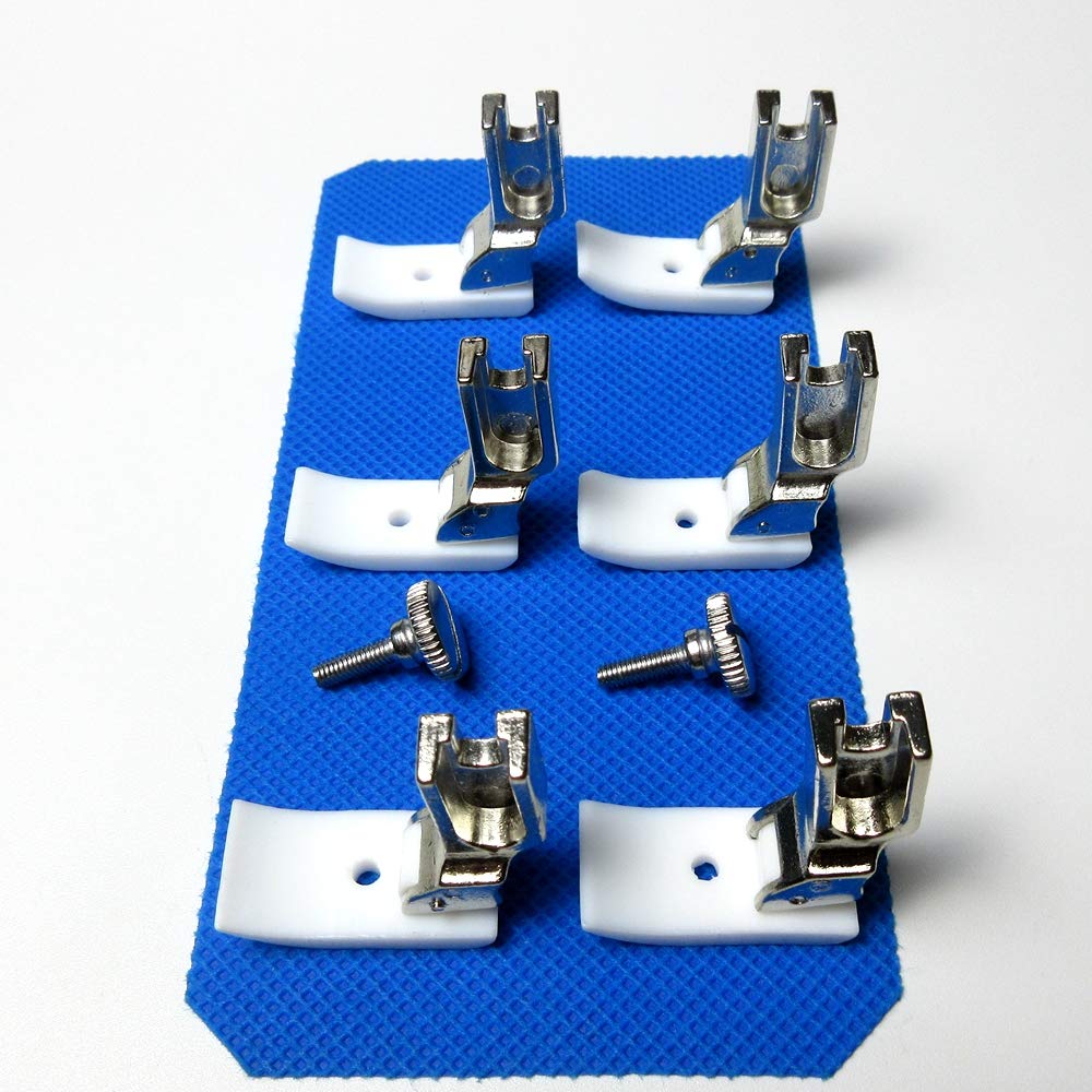 6 Teflon Industrial Sewing Machine Piping Foot 1/8",3/16" 1/4" For Juki Brother