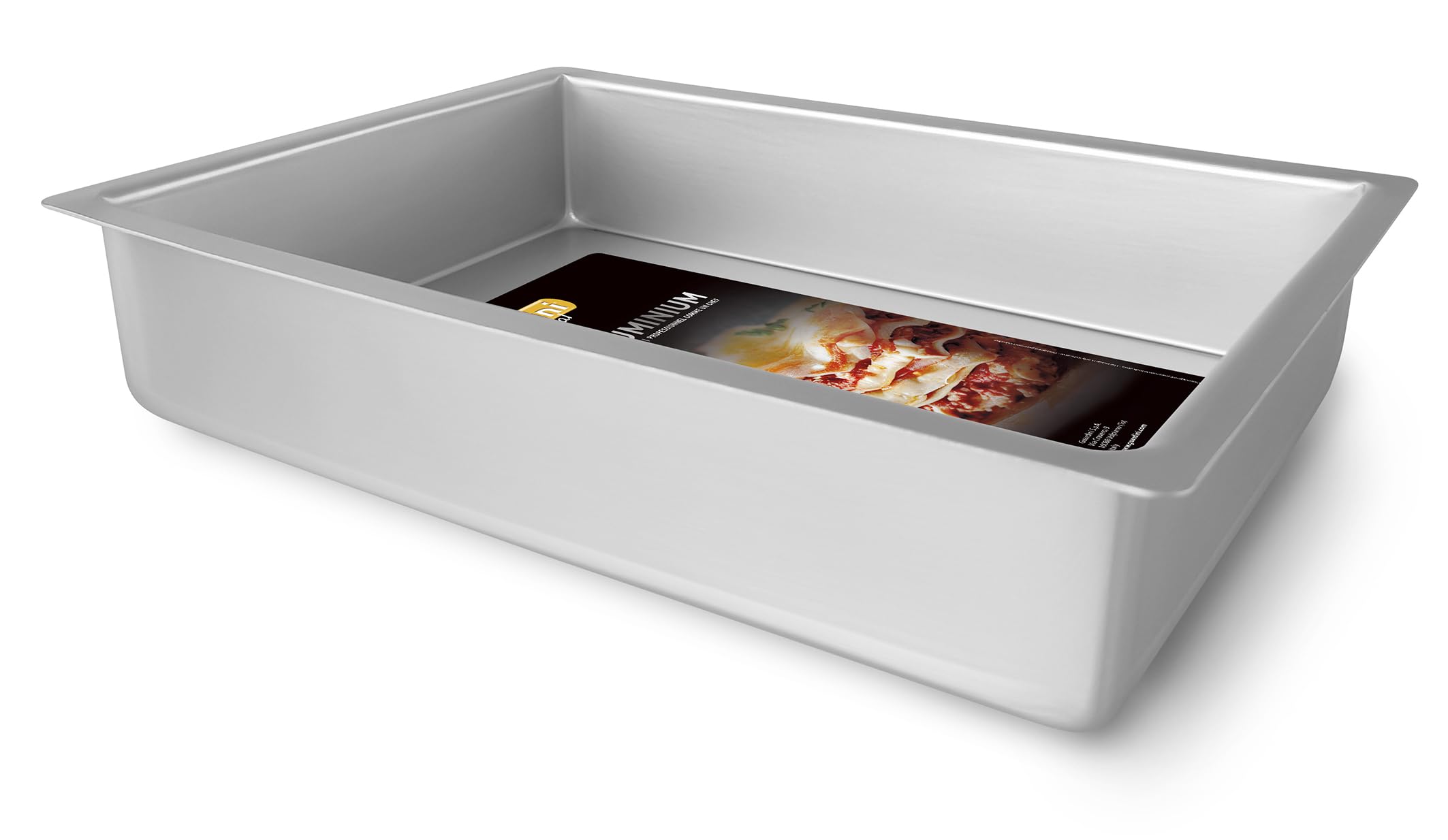 Guardini, Lasagnera 23x33 cm, Rivestimento PFAS free, Adatta ad uso intensivo, Alluminio riciclato anodizzato, Argento, Made in Italy, Linea Professional