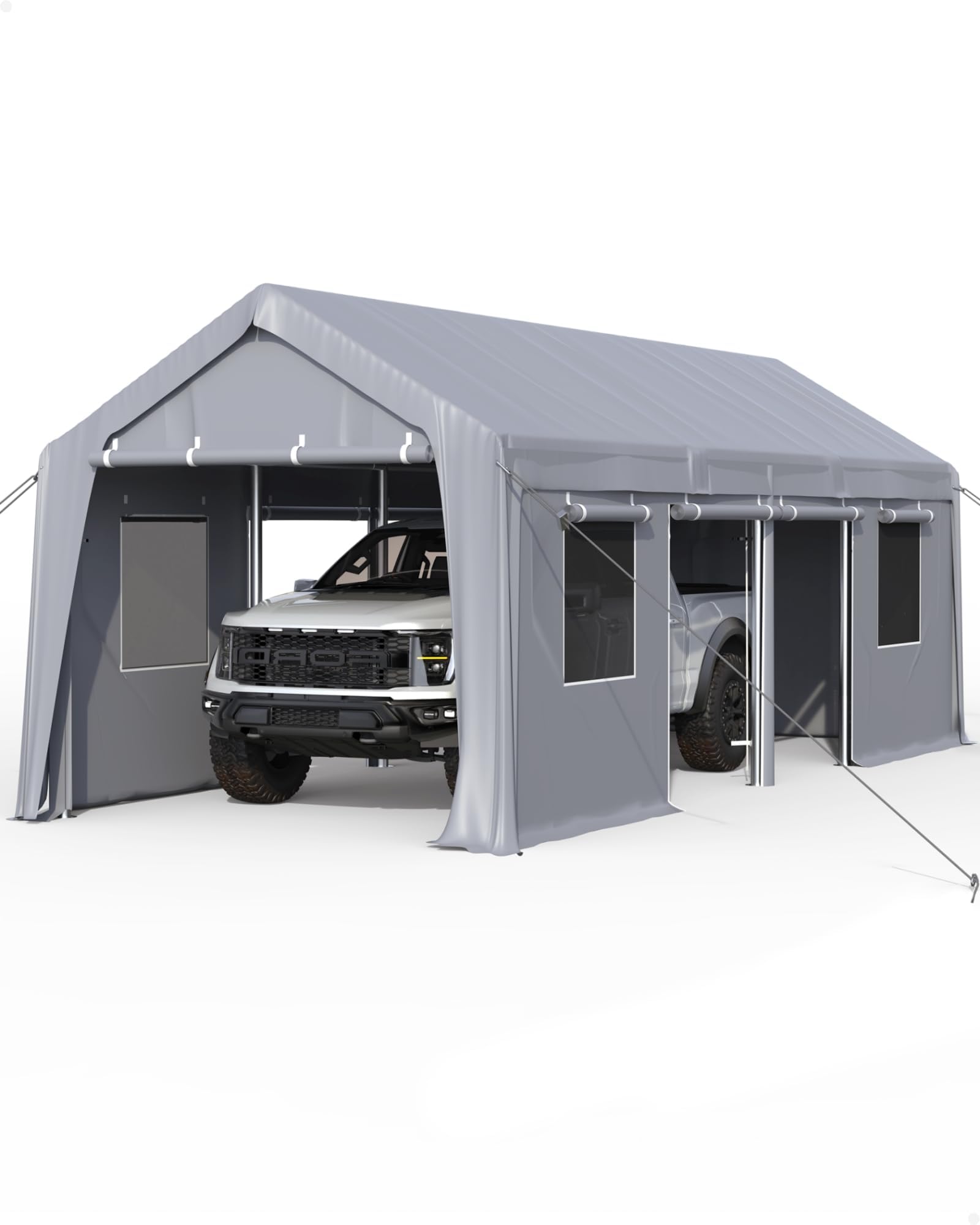 Photo 1 of 10X20 Canopy Replacement Top for Carport, Waterproof Heavy Duty PE Canopy Cover for Outdoor Canopy, Patio Covers for Shade and Rain, Car, Boat, Yard Storag