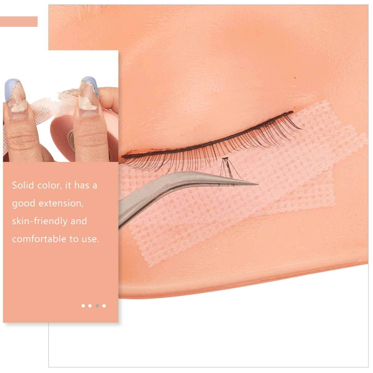 Abaodam Cinta Adhesiva para Extensión de Pestañas Rosa de 1.25 Cm de Ancho, 9 Metros de Tela No Tejida Transpirable, 30 Piezas para Protección y Uso Profesional o Personal