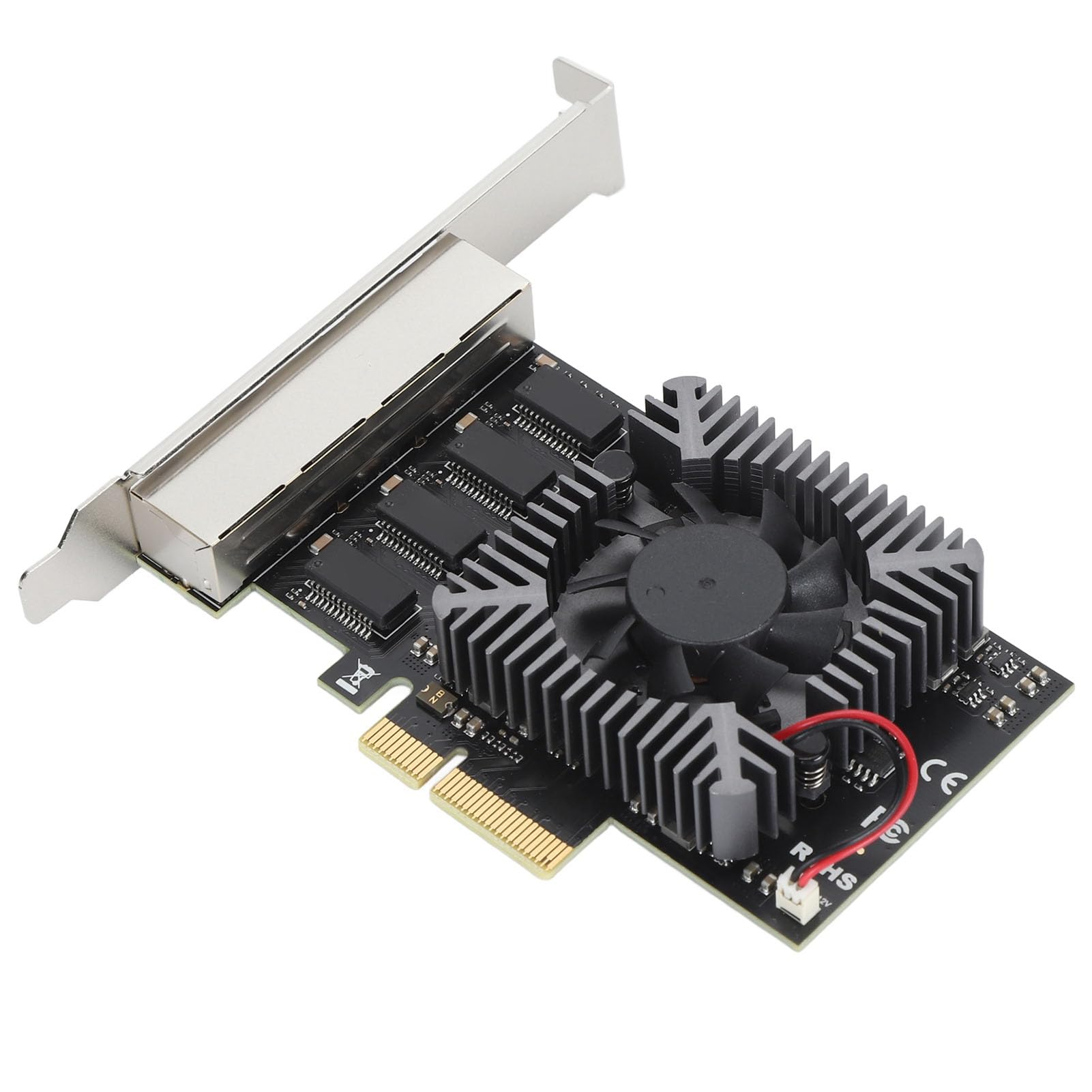 Scheda di Rete PCIe Base T 2,5G, 8 Indicatori LED Affidabilità Porte J45 Scheda di Rete Ethernet PCIe a 4 Porte per per PC