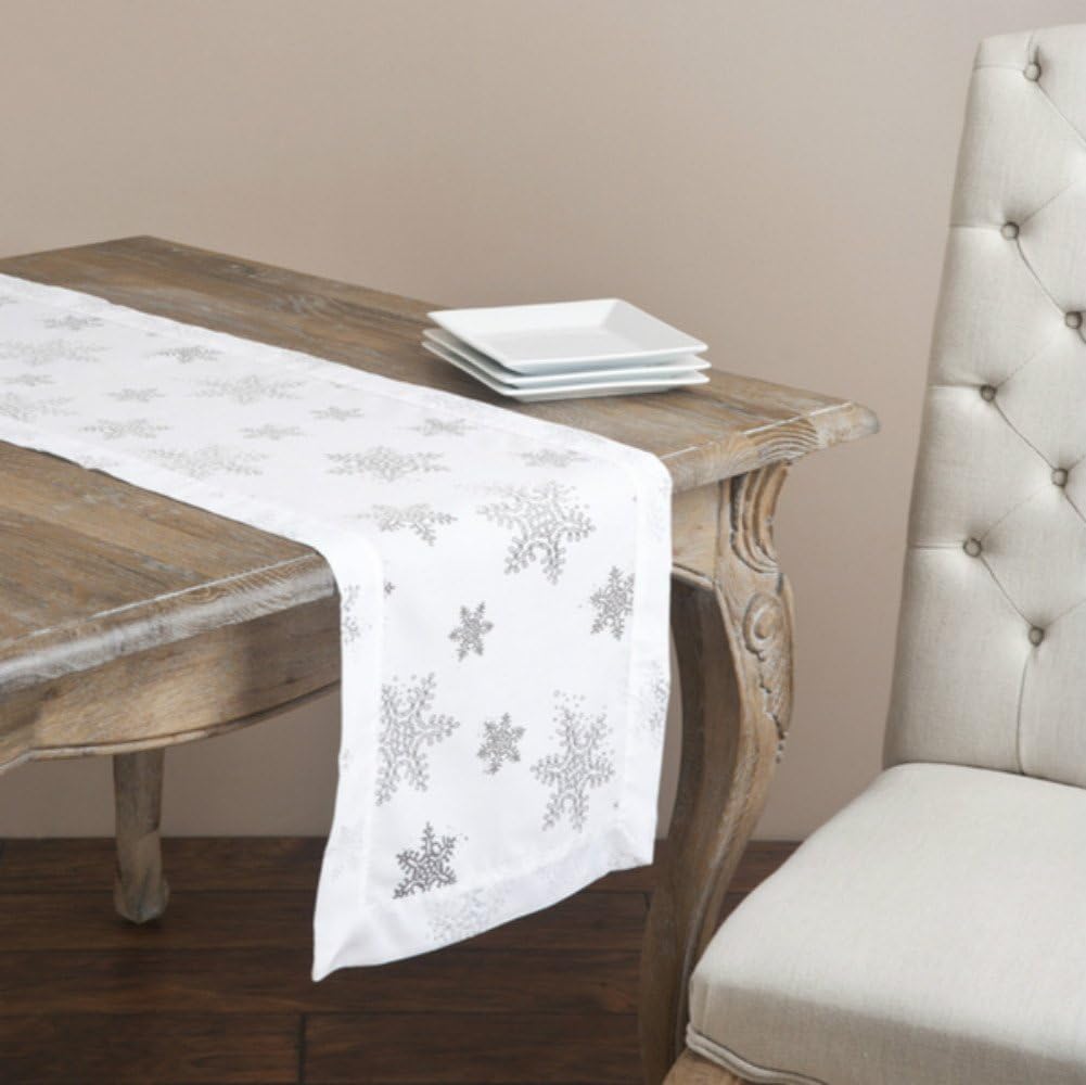 Fennco Styles Burnout Snowflake Holiday Tablecloth