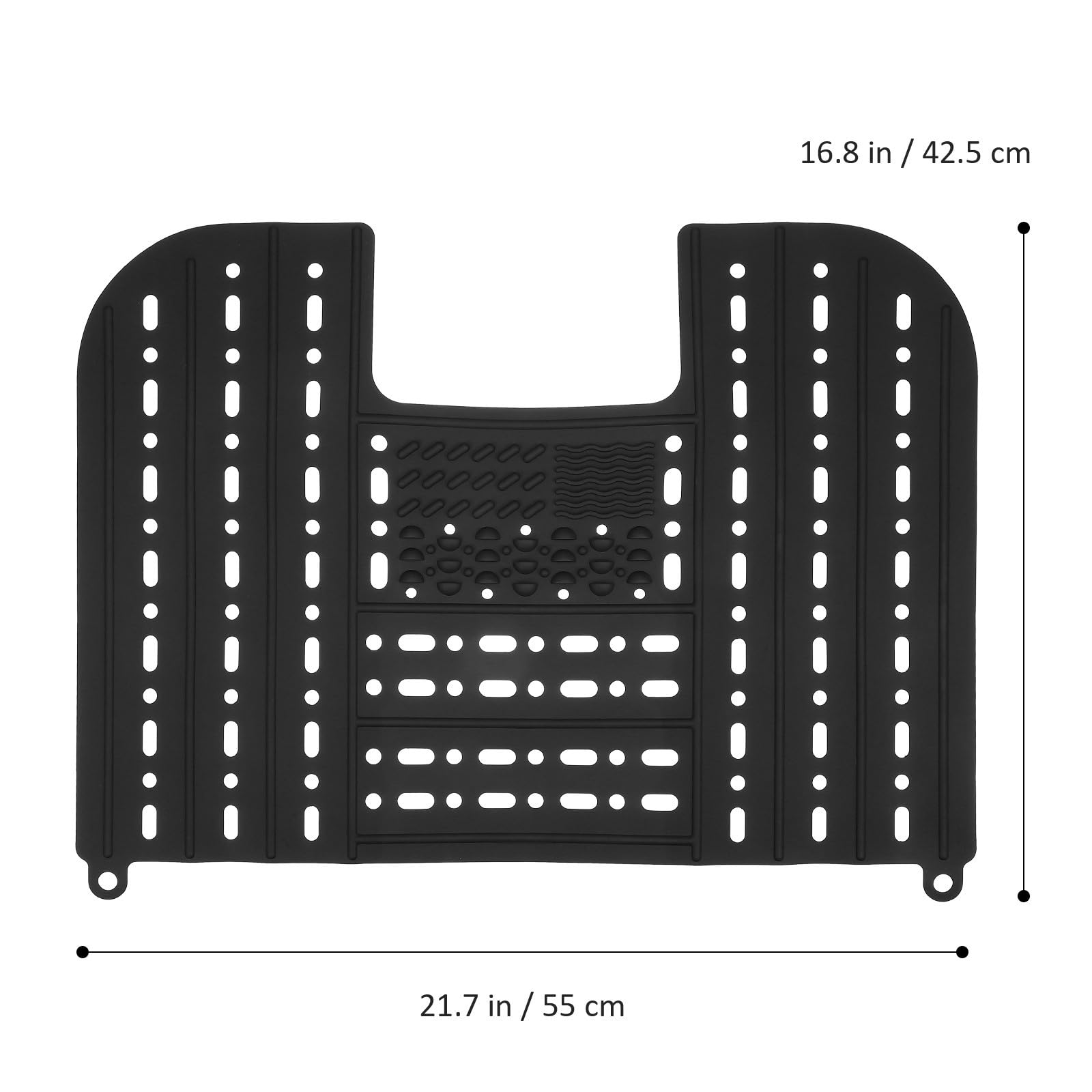 Cubierta Superior Plegable de Silicona Negro para Lavabo y Maquillaje con Almacenamiento práctico en baño