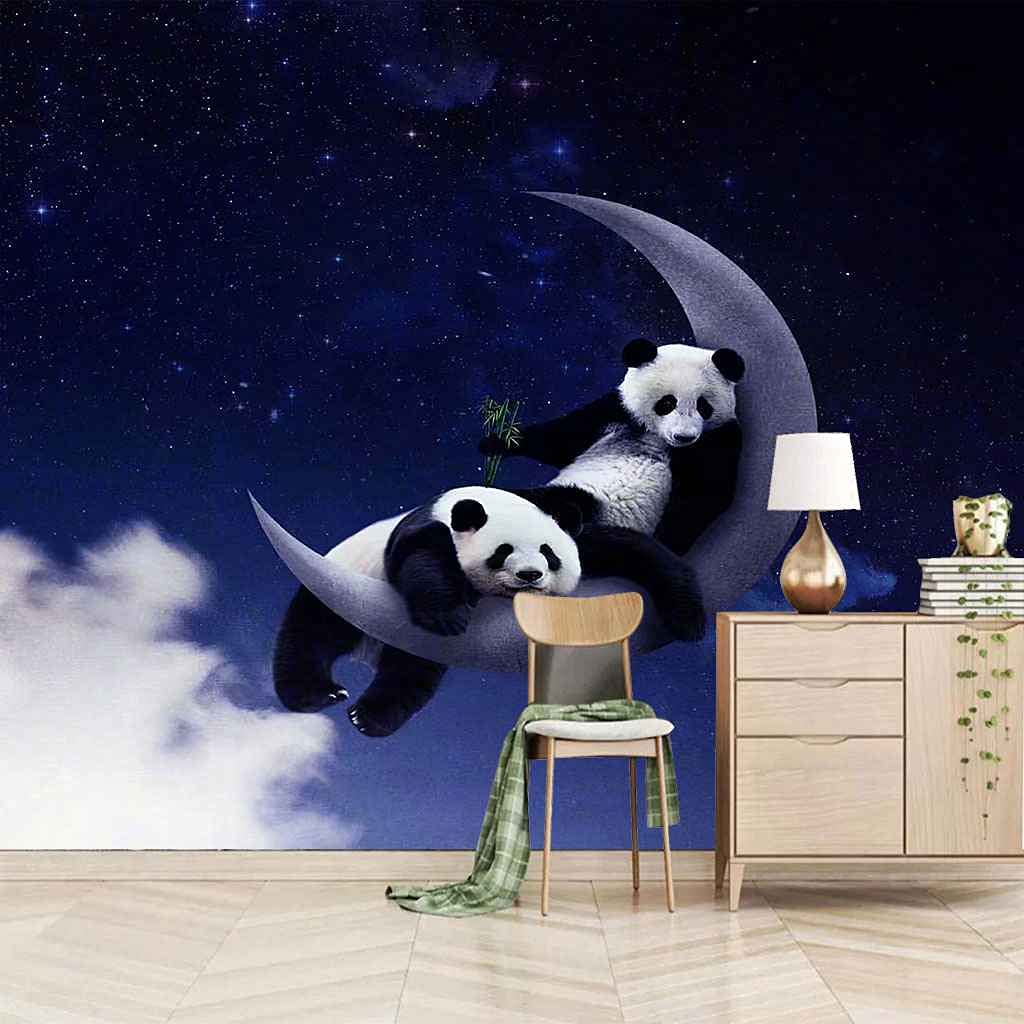 Papier peint moderne 3D pour rénover facilement un mur de chambre sans colle