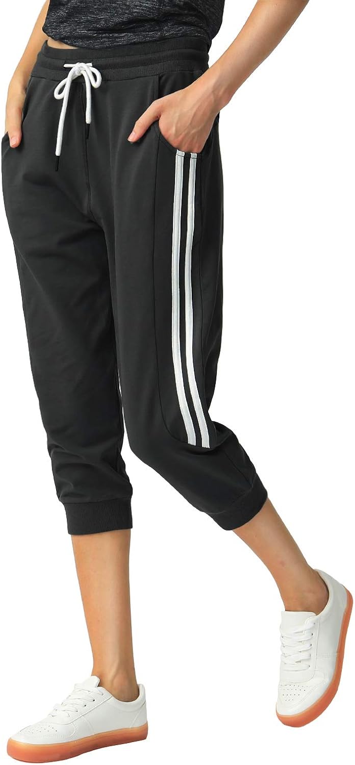 Capri Sweatpants with Pockets 