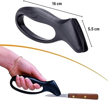 Busstier Portable Manual Knife Sharpening Apparatus Stainless Steel Sharpener with Ergonomic Handle
