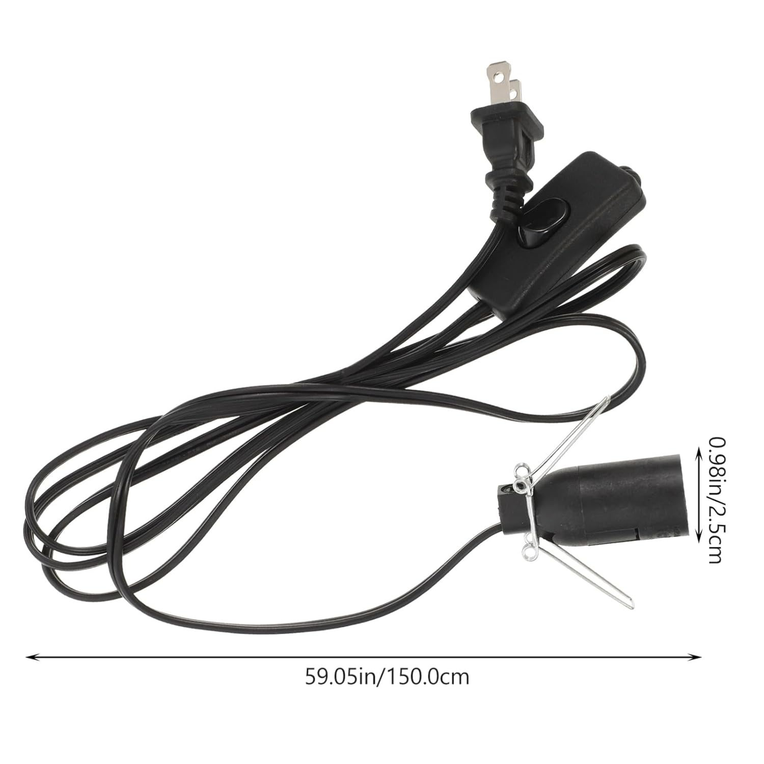 DOITOOL 8pcs Cord Cable Replacement Light Socket with Us Clips for Candelabra Fixtures for Seasonal Decor and Craft Projects