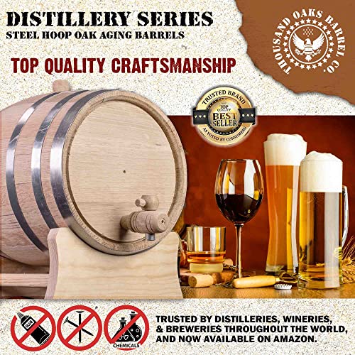 1 Gallon Charred Oak Aging Barrel, 5 Liter Bourbon Whiskey Wood Barrel by THOUSAND OAKS BARREL - Used condition - Image 5