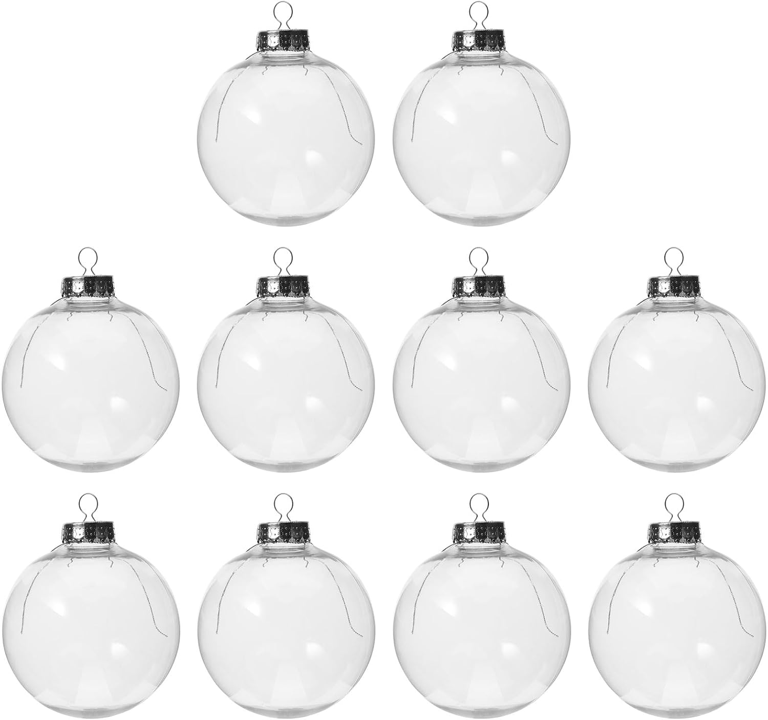 FOMIYES 10Pcs Christmas Ball Ornaments Clear Xmas Tree