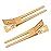 Wobe 1.8 Hairdressing Double Prong Curl Clips, 50pcs Metal Alligator Clips Hairpins for Hair Bow Great Pin Curl Clip, Styling Clips for Hair Salon, Barber (Gold)